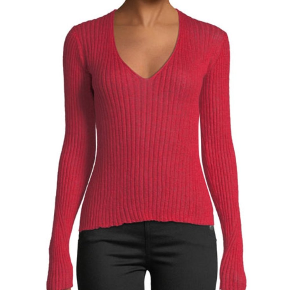 Rag & Bone Pink V-Neck Sweater